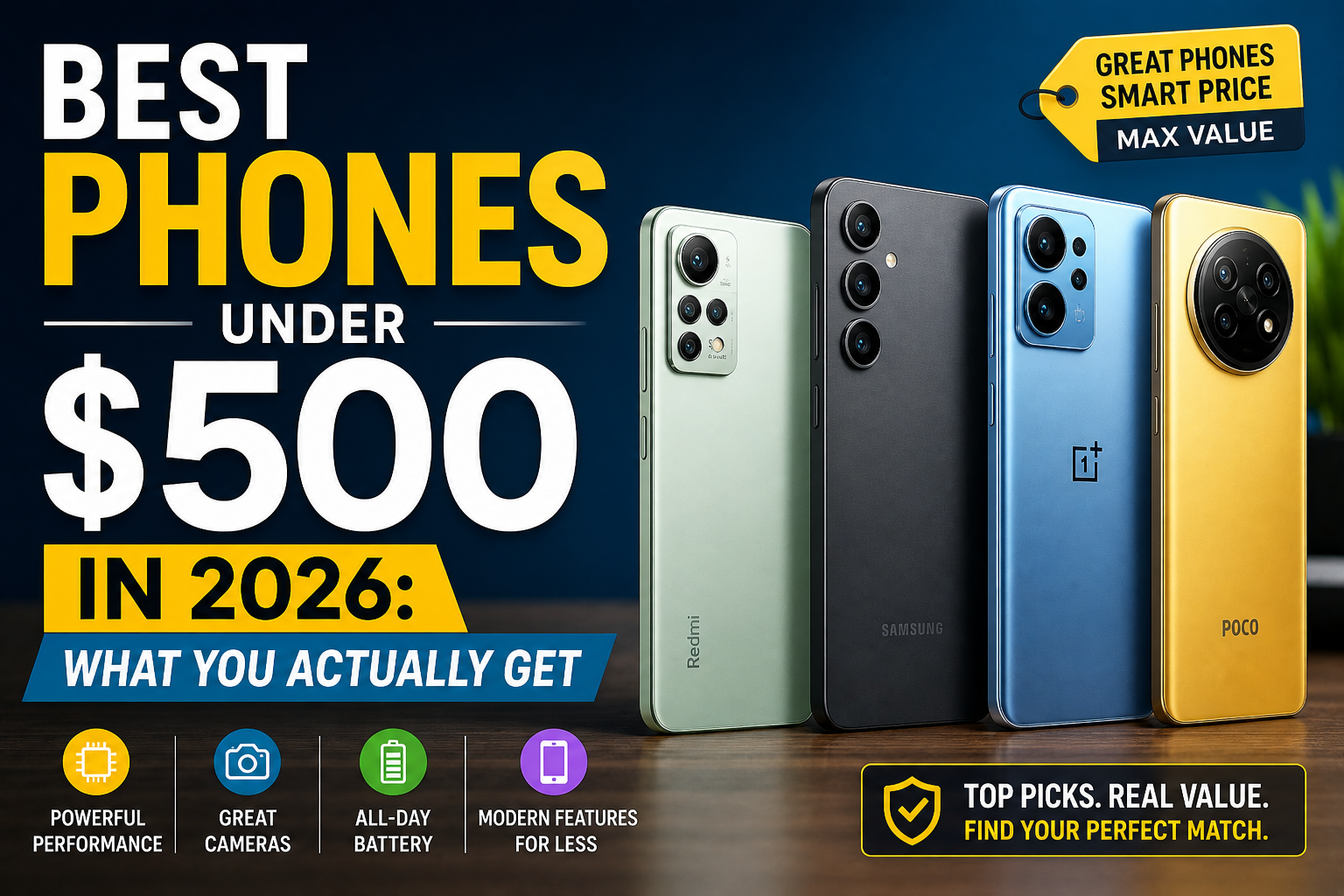 Best Phones Under $500 in 2026: What You Actually Get