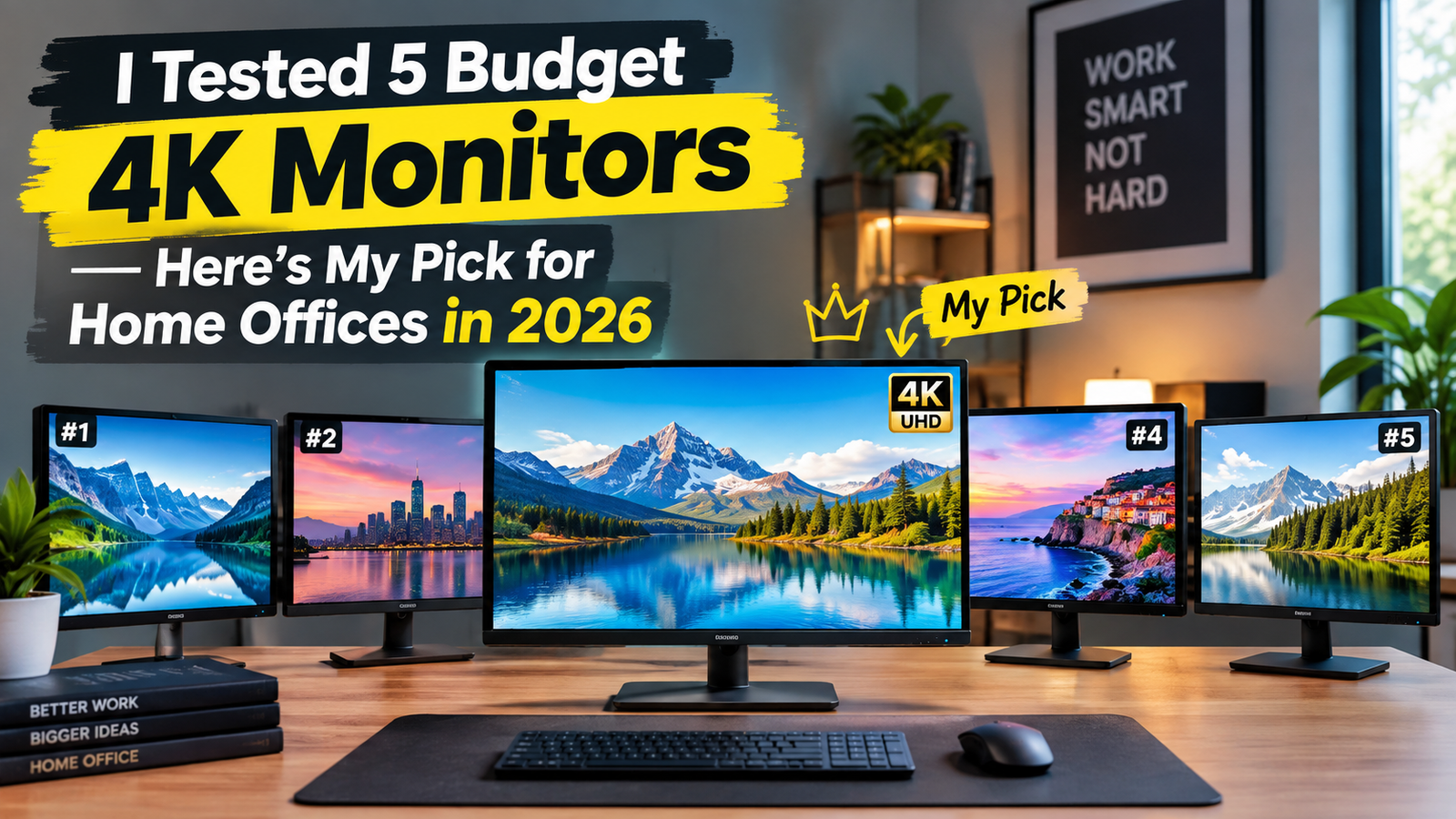 I Tested 5 Budget 4K Monitors — Here’s My Pick for Home Offices in 2026