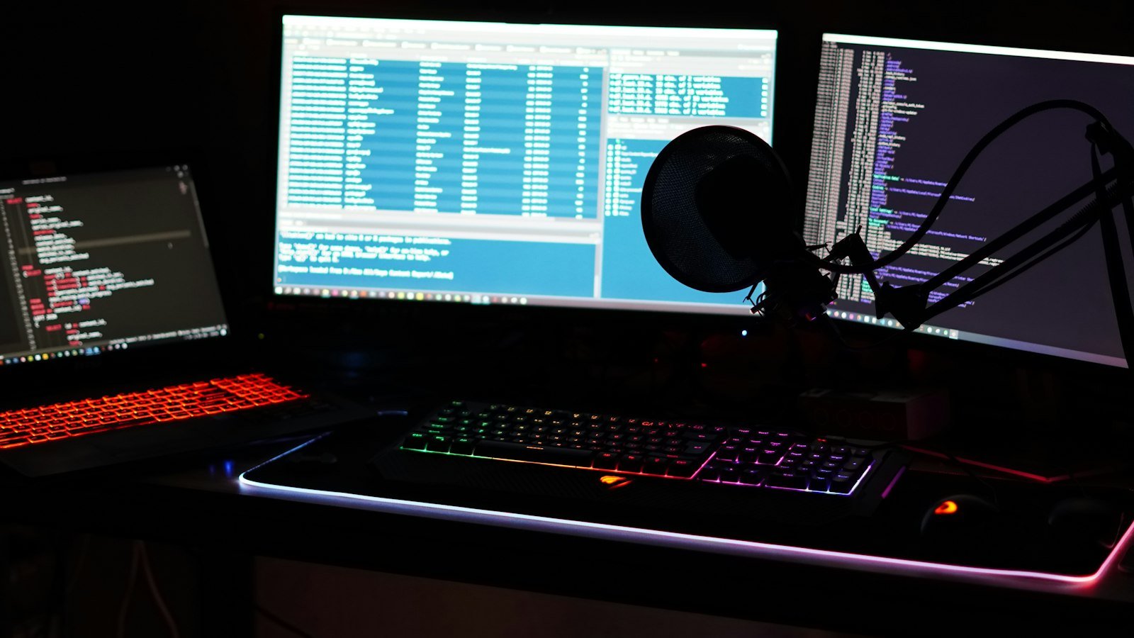 Desktop monitor used to check Device Manager audio drivers